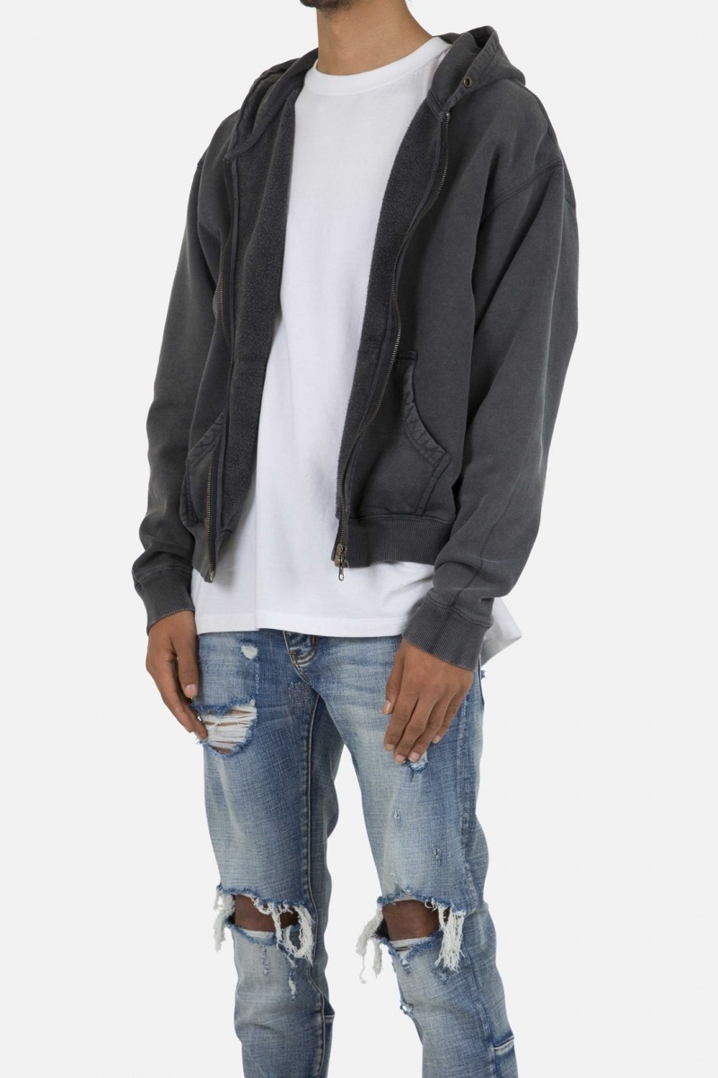 Sweats Mnml Basic Zip Up Hoodie Noir Homme | WIM-5128539