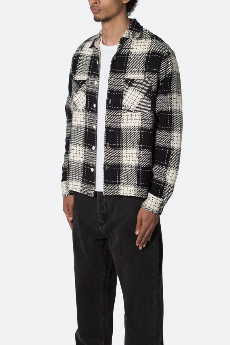 Chemises Mnml Classiche Flannel Shirt Noir  | WYJ-5725518