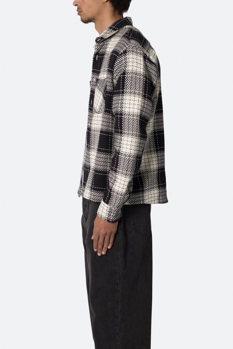 Chemises Mnml Classiche Flannel Shirt Noir  | WYJ-5725518