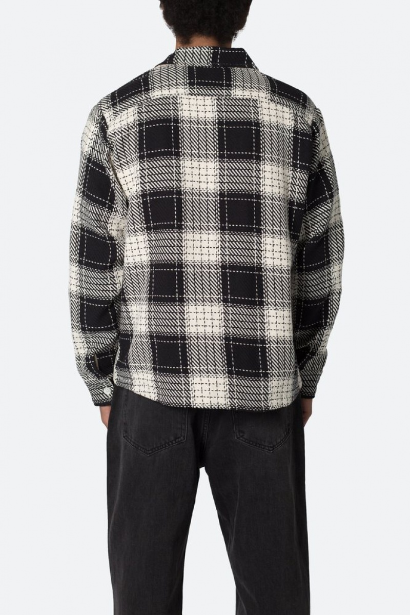 Chemises Mnml Classiche Flannel Shirt Noir  | WYJ-5725518