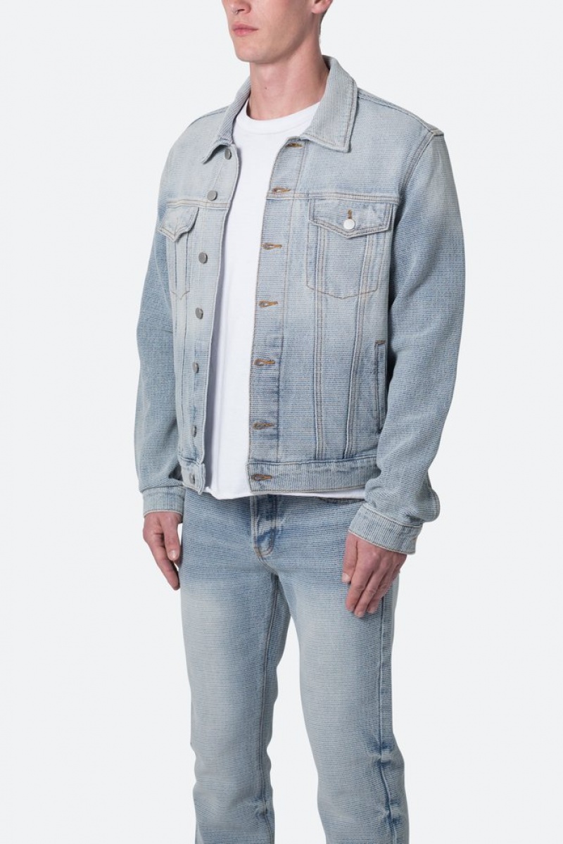 Vestes Mnml Trucker Denim Jacket Bleu  | HYL-4236401