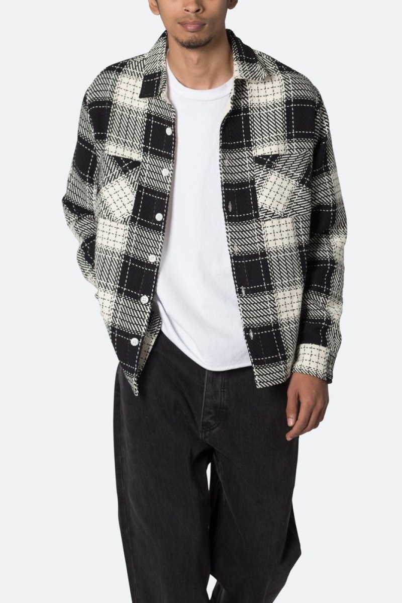 Chemises Mnml Classiche Flannel Shirt Noir  | WYJ-5725518