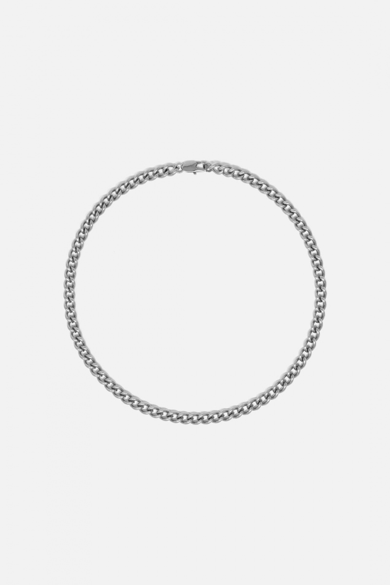 Bijoux Mnml A6 Corta Cuban Chain Argent Homme | XZV-0601796