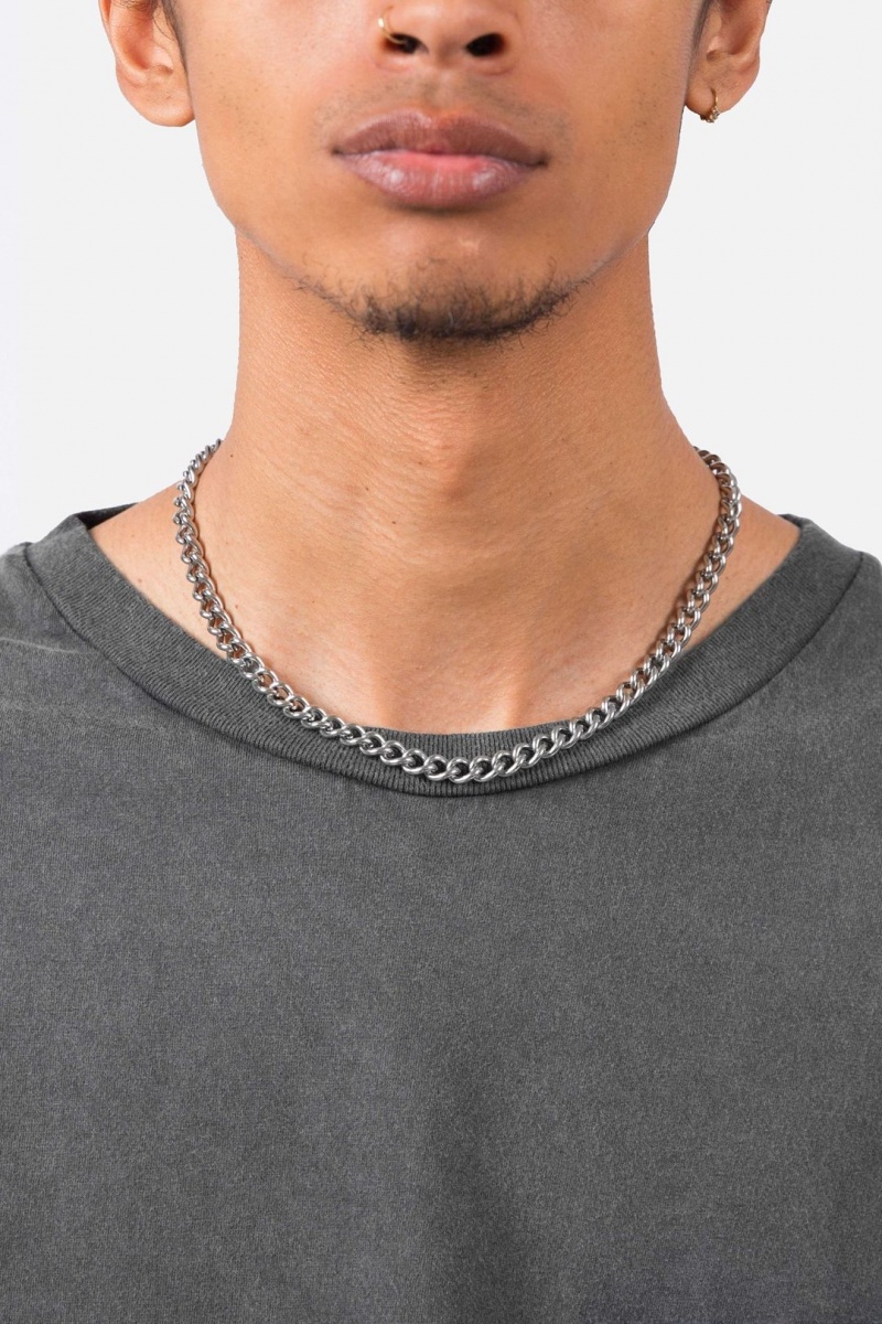 Bijoux Mnml A6 Corta Cuban Chain Argent Homme | XZV-0601796