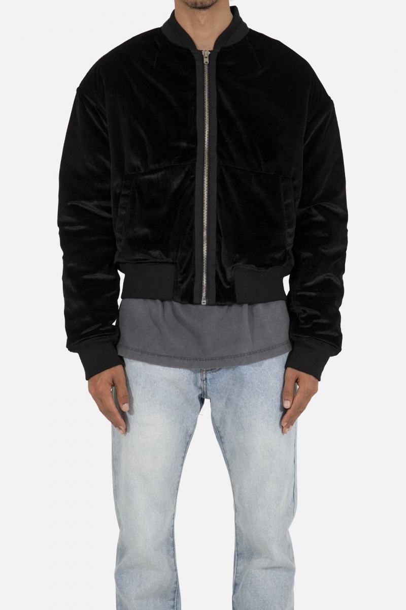 Vestes Mnml Velour Bomber Jacket Noir Homme | LPT-1183372