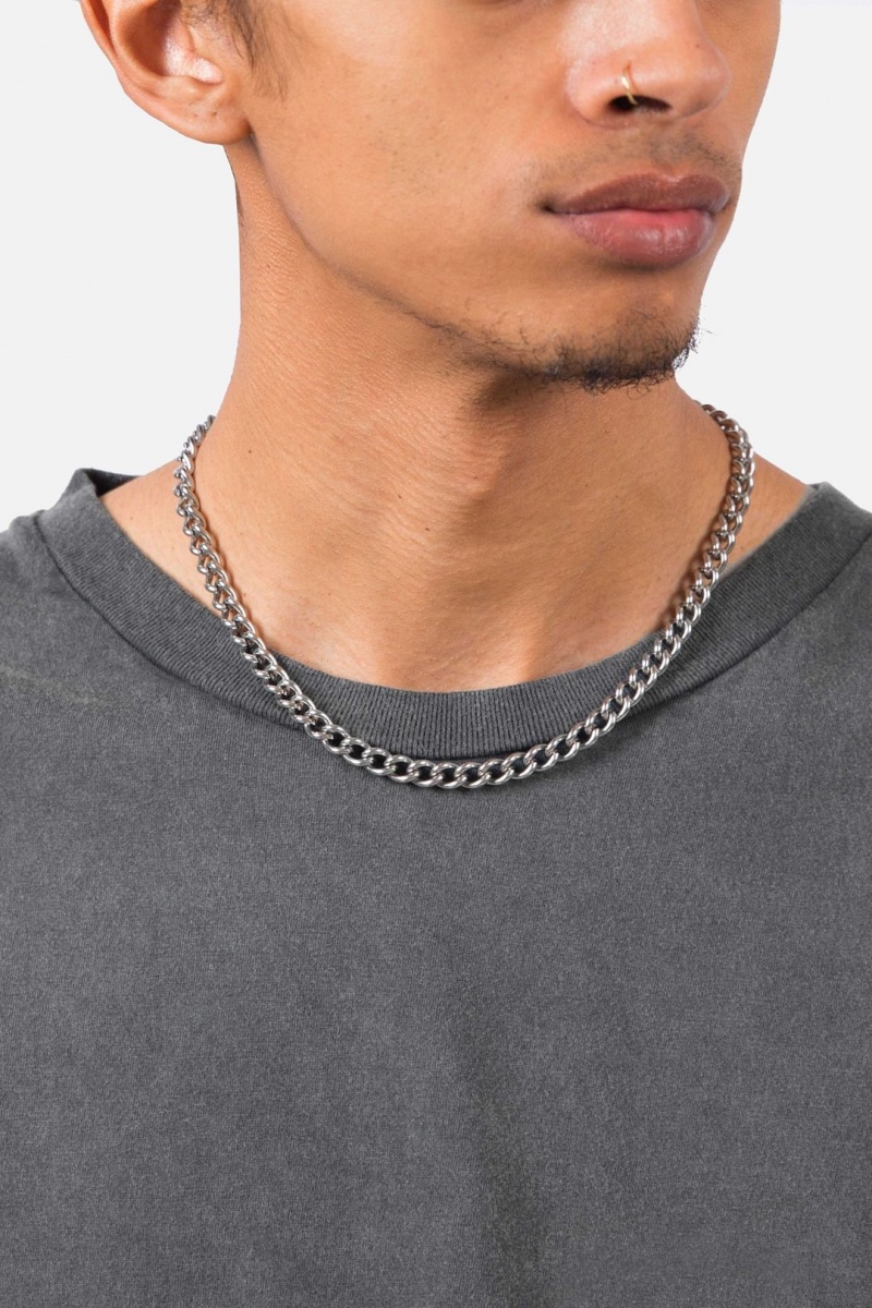 Bijoux Mnml A6 Corta Cuban Chain Argent Homme | XZV-0601796