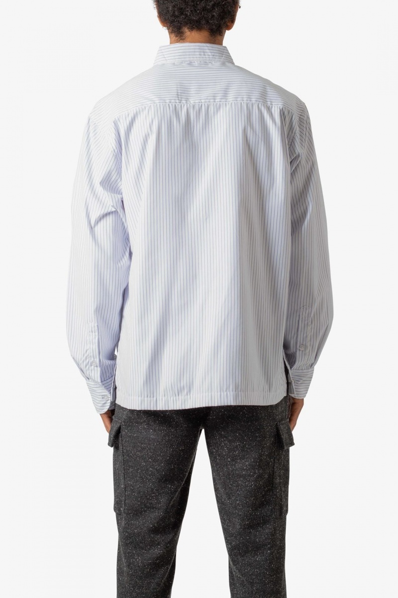 Chemises Mnml Poppy Rayé Oxford Shirt Blue/White  | KDG-0862135