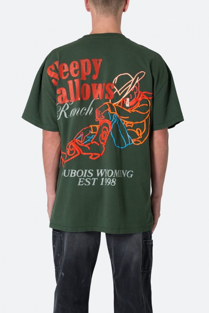 Tees Mnml Neon Cowboy Tee Vert  | BJW-3999768