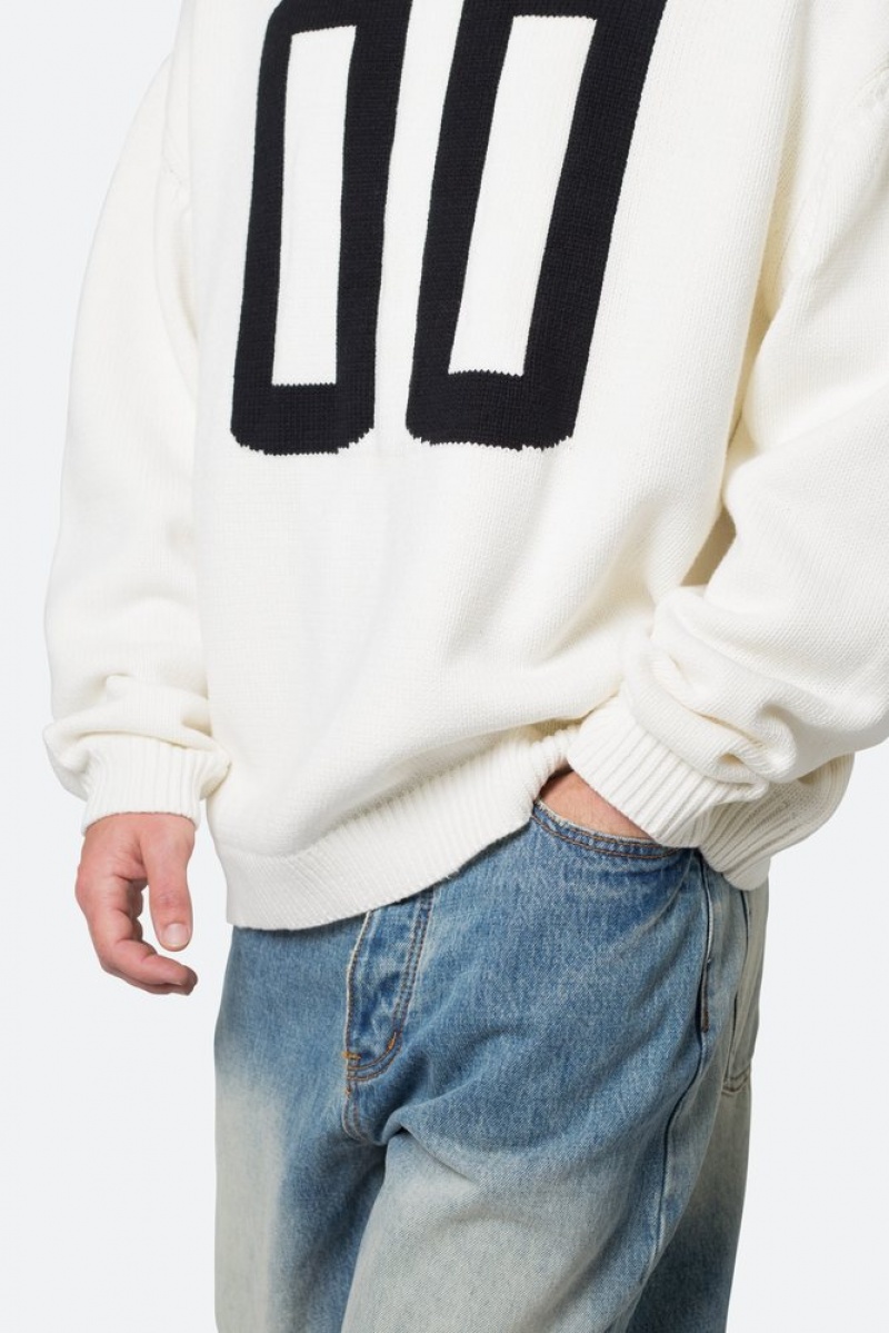 Sweats Mnml Varsity Knit Pull Blanche  | FUJ-9170527